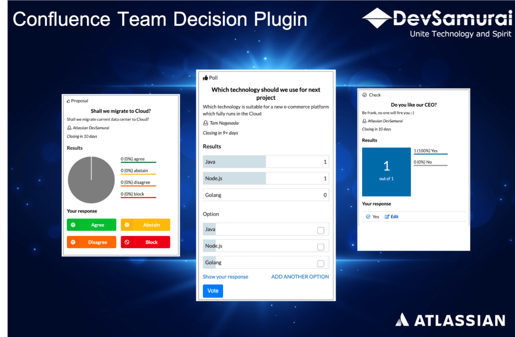 Confluence Team Decision Released Beta version 20200127 DevSamurai