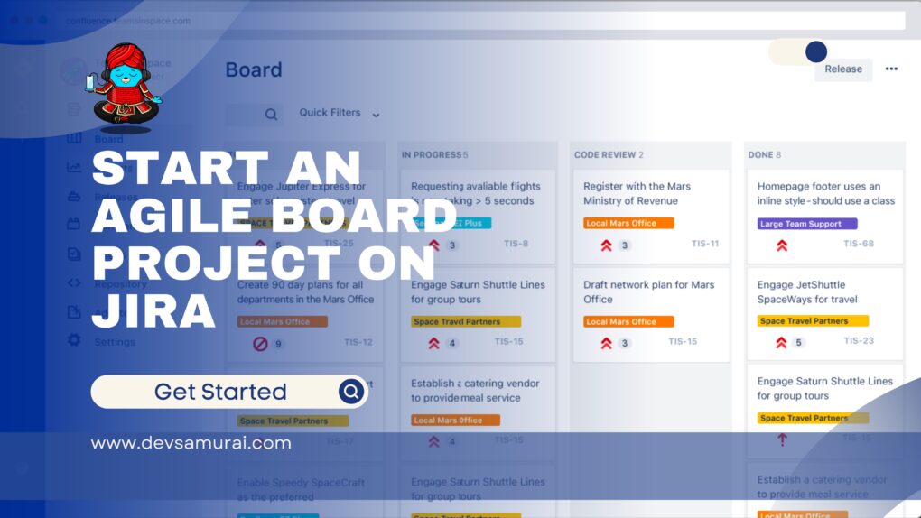 Start an Agile Board project on Jira | Jira Guru | 5 Minutes Learning with DevSamurai