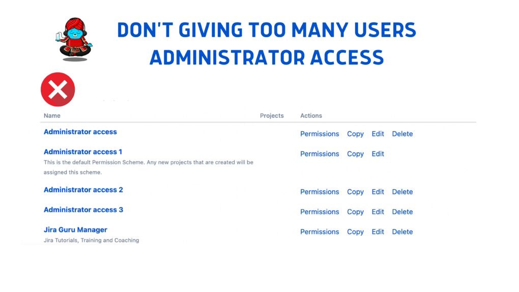 Giving too many users administrator access