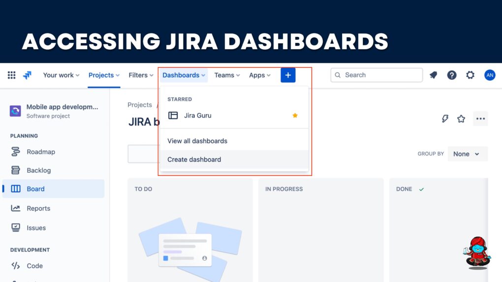 Jira Dashboard - Accessing Jira Dashboards