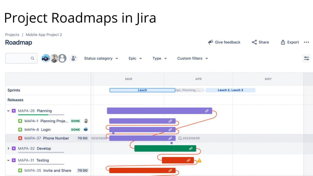Project Roadmaps in Jira
