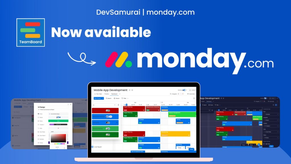 DevSamurai released TeamBoard Resource Planning App on Monday.com Marketplace