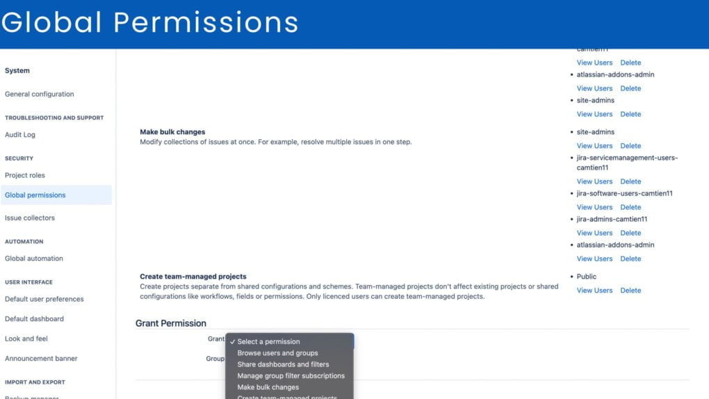 Global Permissions