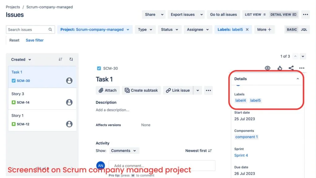Labels in JIRA