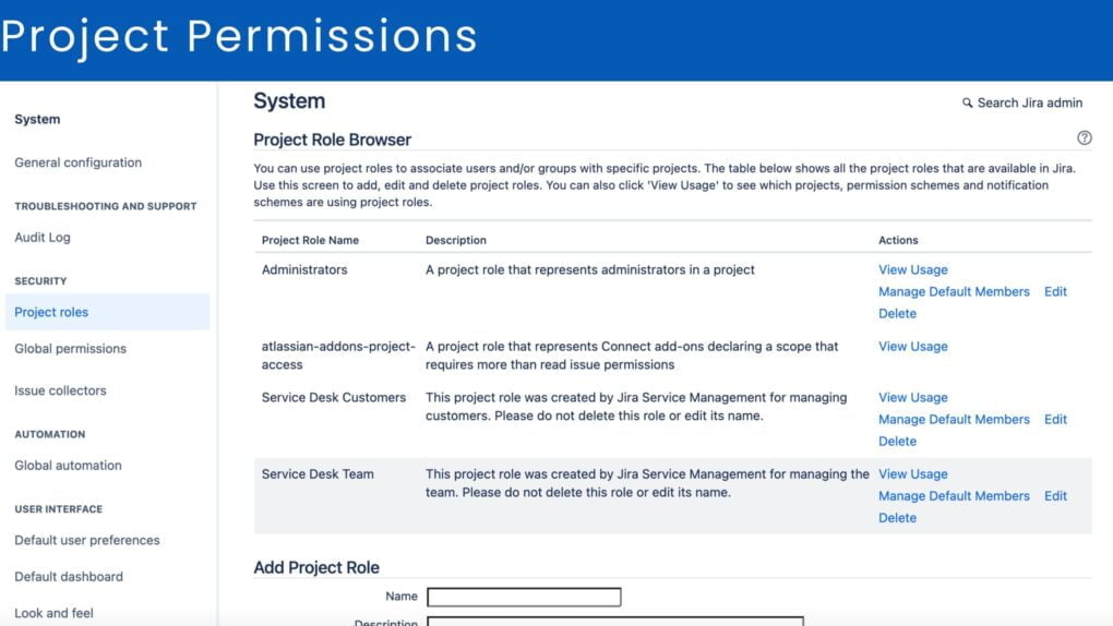 Project Permissions