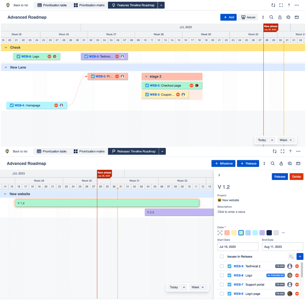 Advanced roadmap for Jira