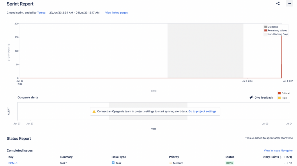 Sprint Report, Jira reports, agile report in jira