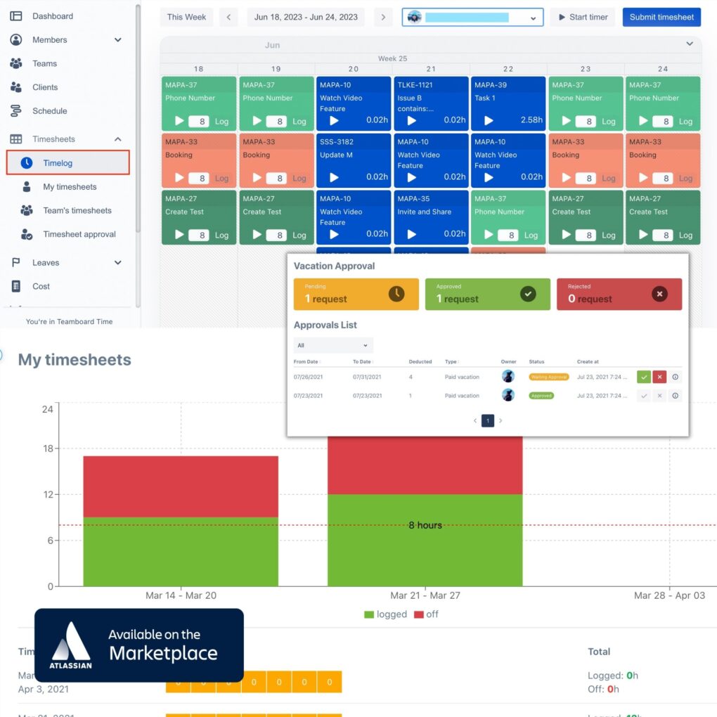 Time Tracking, Vacation, Holiday Calendar