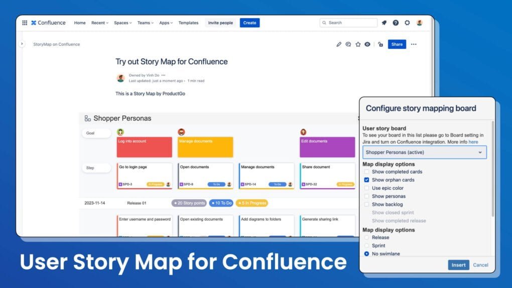 User Story Map for Confluence
