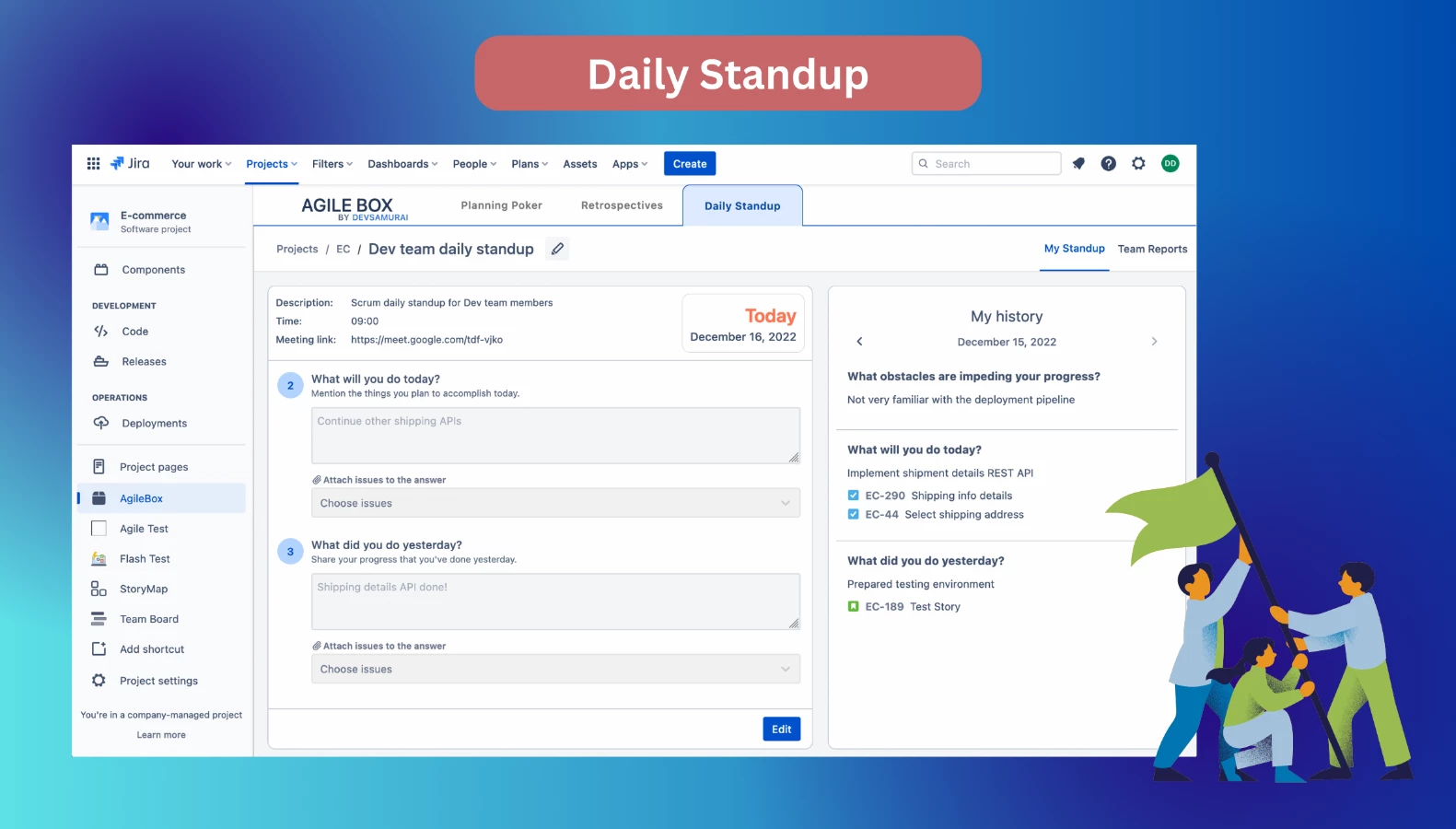 daily standup for jira