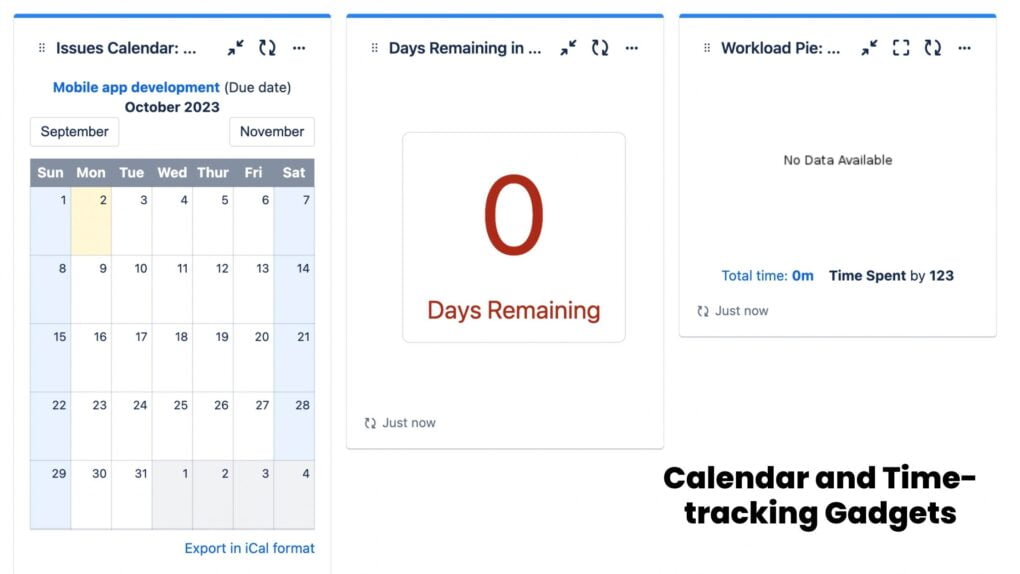Calendar and Time-tracking Gadgets