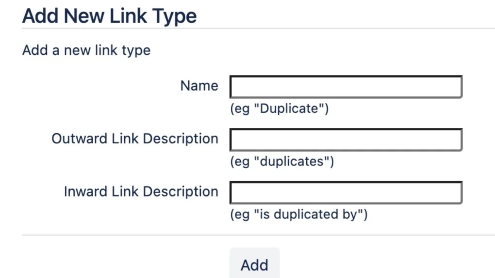 Configuring issue linking