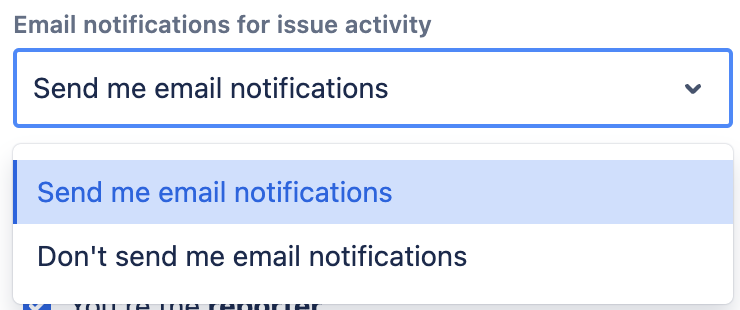 Select the email notifications you want