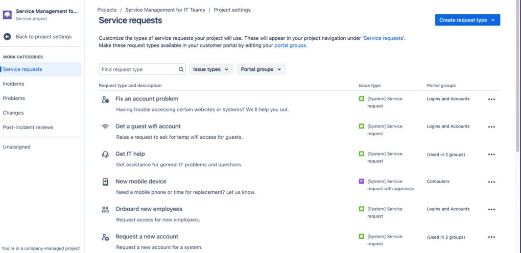 Configure-Request Type Forms and Fields