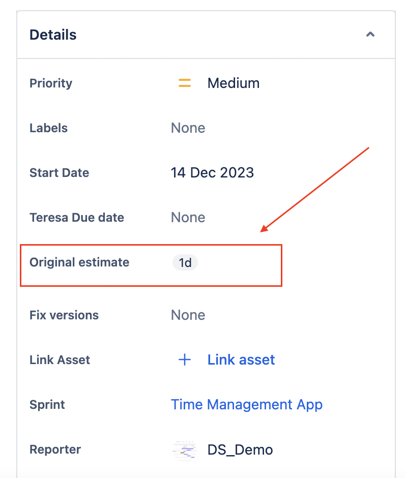 Original Estimate in Jira