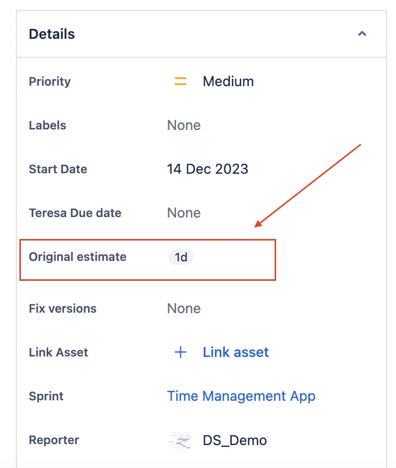 Original Estimate in Jira