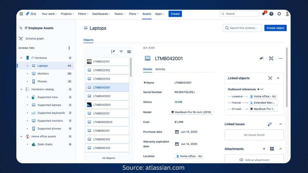 Tính năng Tài sản trong Jira - What is Assets in Jira Service Management Cloud