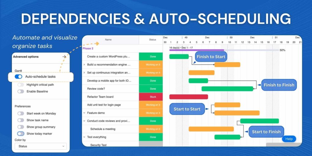 dependencies & Auto-Scheduling