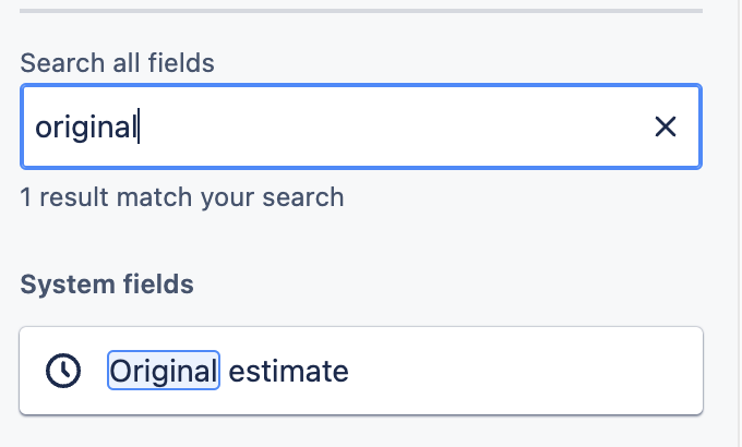 Original estimates