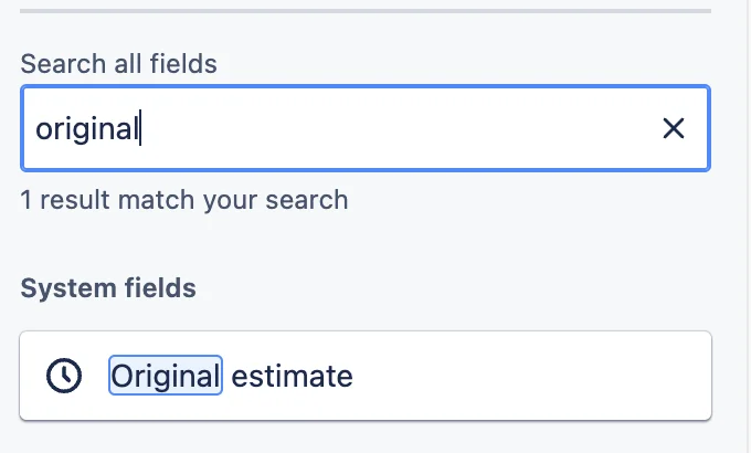 Original estimates