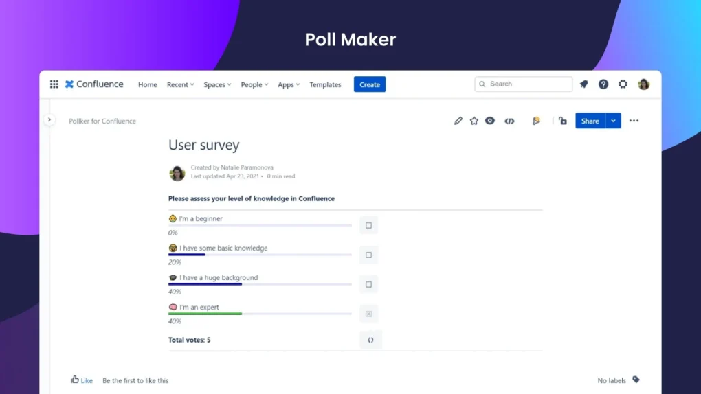Poll Maker - Forms and Surveys for Confluence
