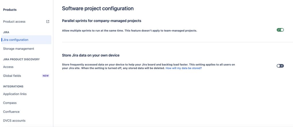 Jira configuration settings