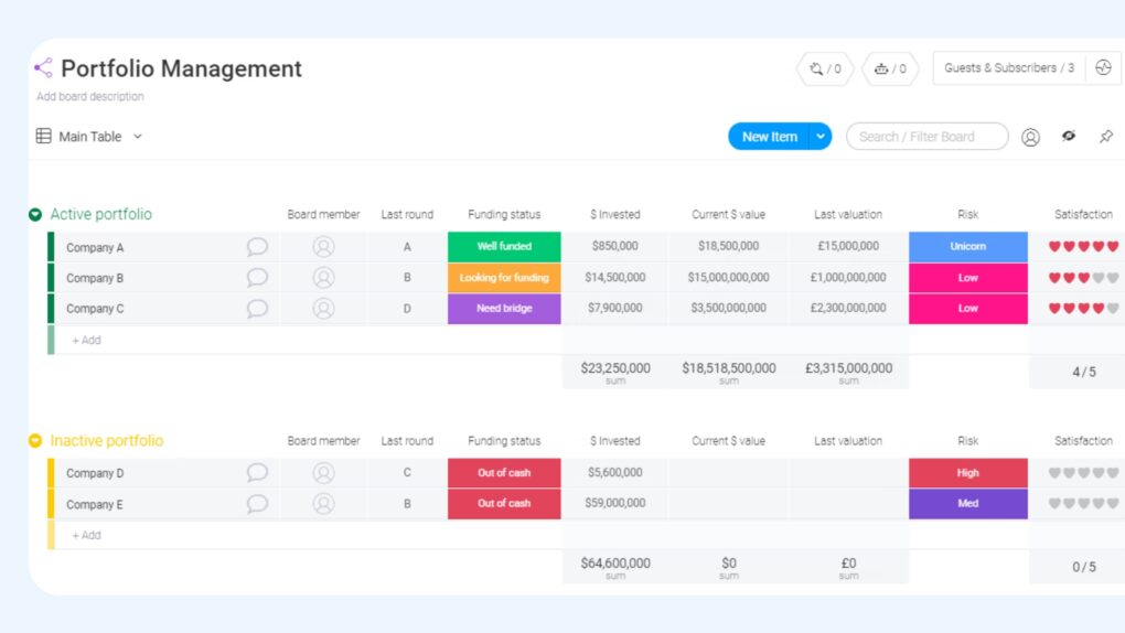 Customizable Columns and Fields
