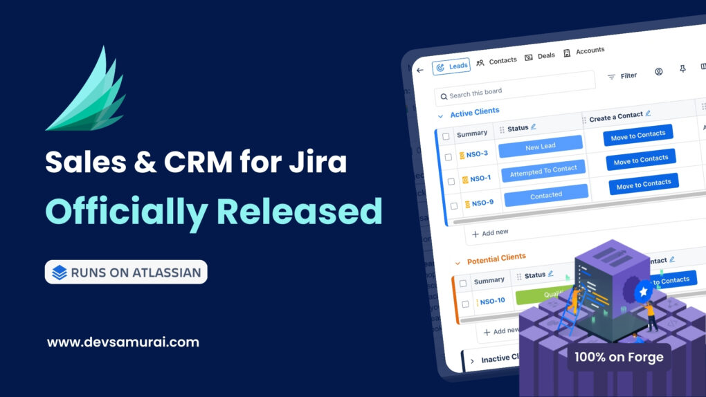 Sales & CRM for Jira officially released