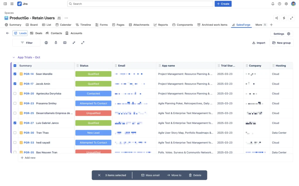 SalesForge CRM for Jira