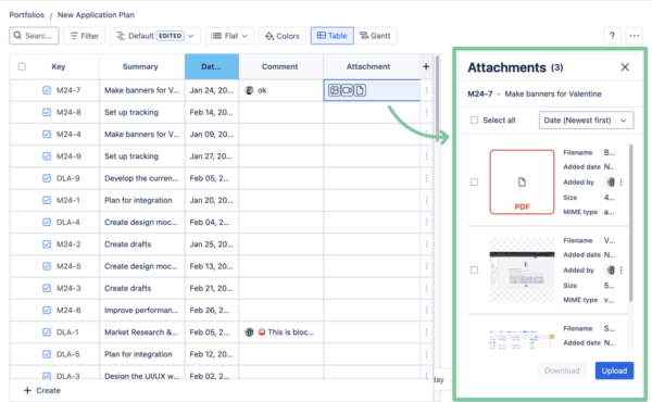 Attachment column