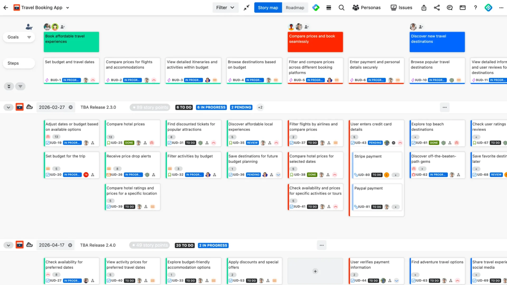 Visual story mapping