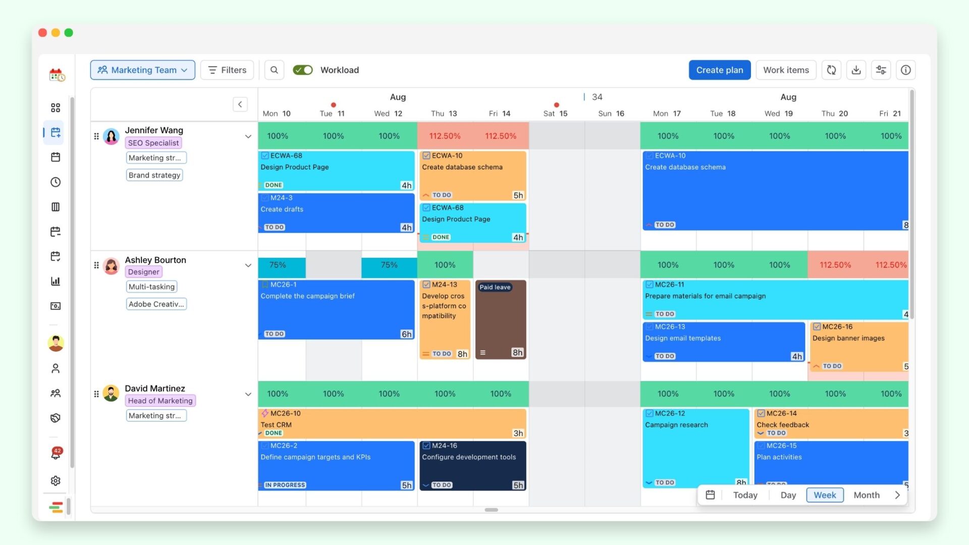 TimePlanner models team's availability on how to plan capacity across multiple teams